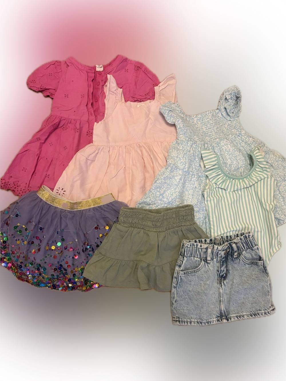 7 Piece 2T Summer Toddler Girls Bundle